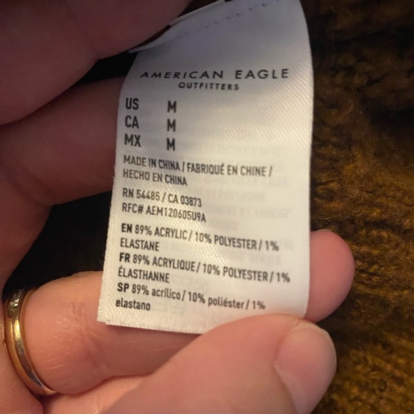 American Eagle Outfitters Brown Teddy Jacket Cozy Style - Picture 3 of 5